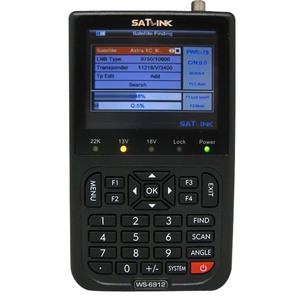 Оригинальный satlink ws-6912 dvb-s + dvb-s2 8psk спутниковый finder метр спутниковый ресивер декодер каналов кабельного телевидения компьютерной приставки к телевизору