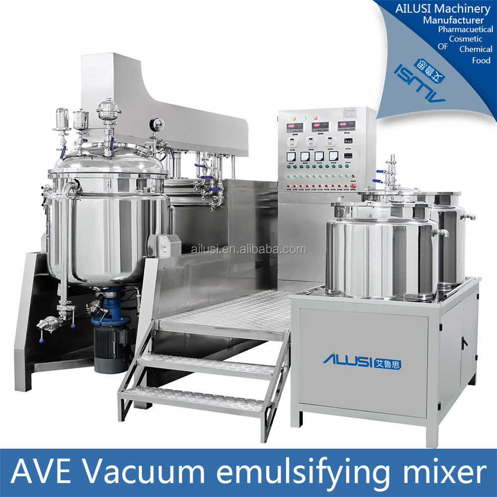 cosmetic cream vacuum emulsion homogenizer mixer price of soap making machine/automatic liquid dispensing spiral mixer