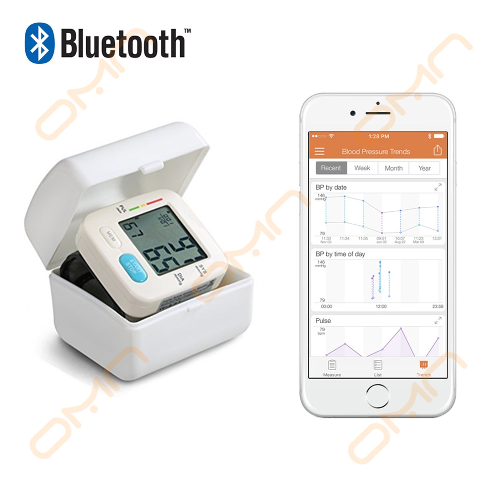 Медицинский прибор для измерения артериального давления с bluetooth 4,0, электронный прибор для измерения артериального давления на запястье, цифровой Тензиометр