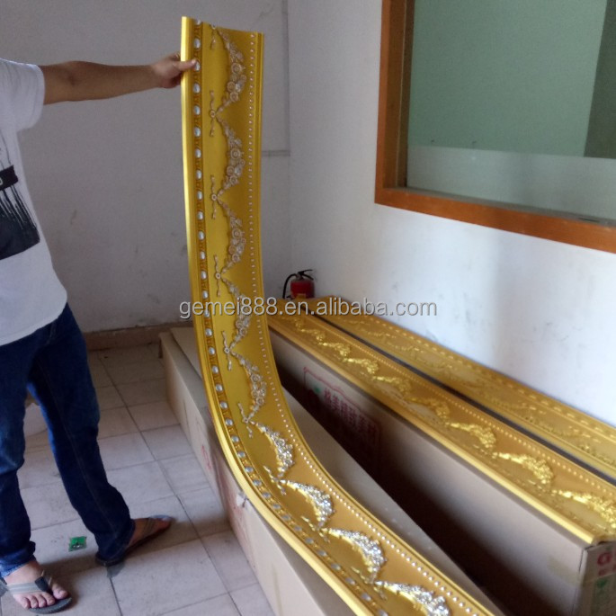 Large size Flexible polyurethane crown molding Color customizable