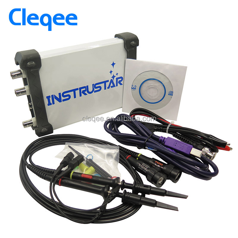 Cleqee ISDS210B 4-в-1 двухканальный PC USB портативный цифровой осциллограф + анализатор спектра + DDS + развертки 40 м 100 мс/с