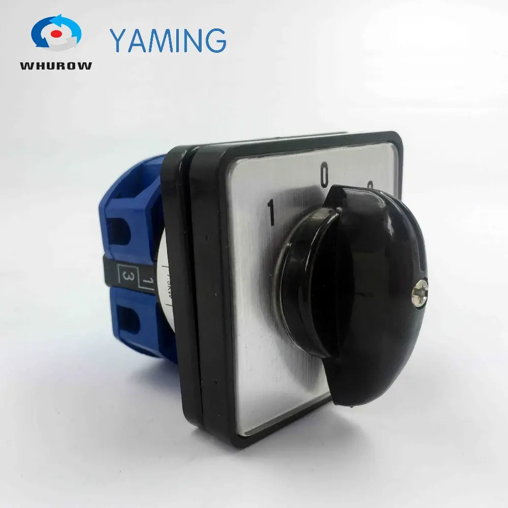 Yaming YMW26-25/1 electric transfer switch 25A 1 pole 3 position (1-0-2) control motor circuit changeover rotary switch