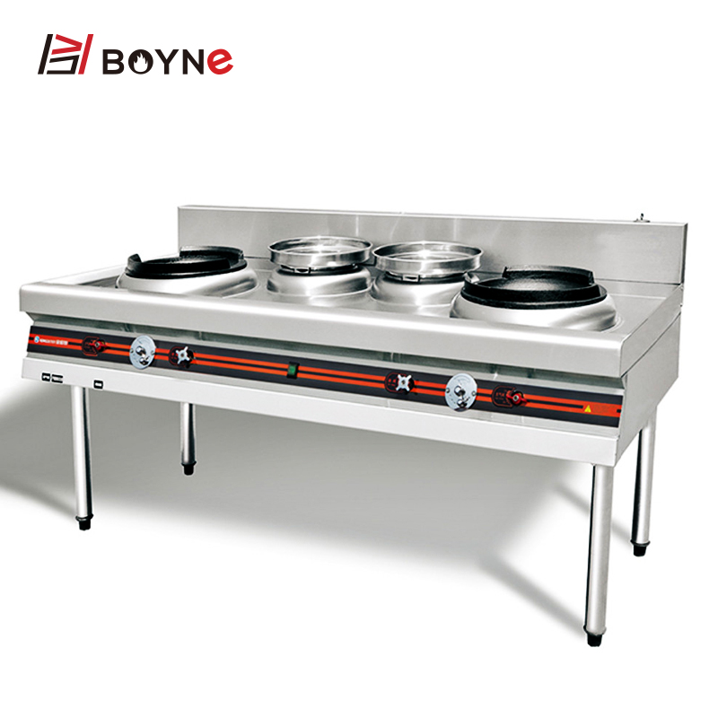 Top Sale Commercial Chinese Wok Range Wok Gas Stove Burner With Rear Pot