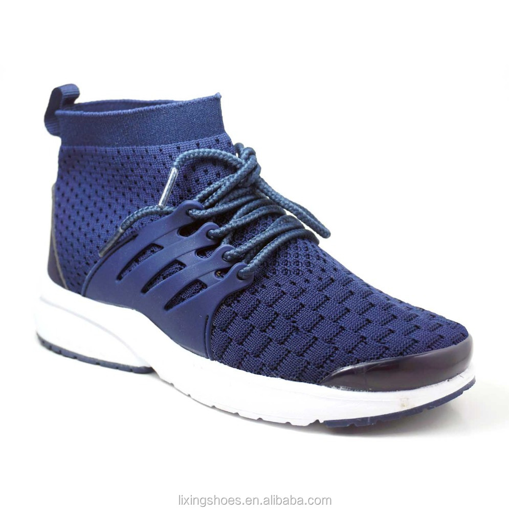 2017 new design mid-cut upper comfortable socks boys sports shoes