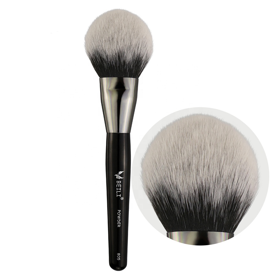 BEILI Professional 1 pcs Косметические черные кисти для макияжа основа для макияжа порошок натуральный Коза синтетические волосы #805