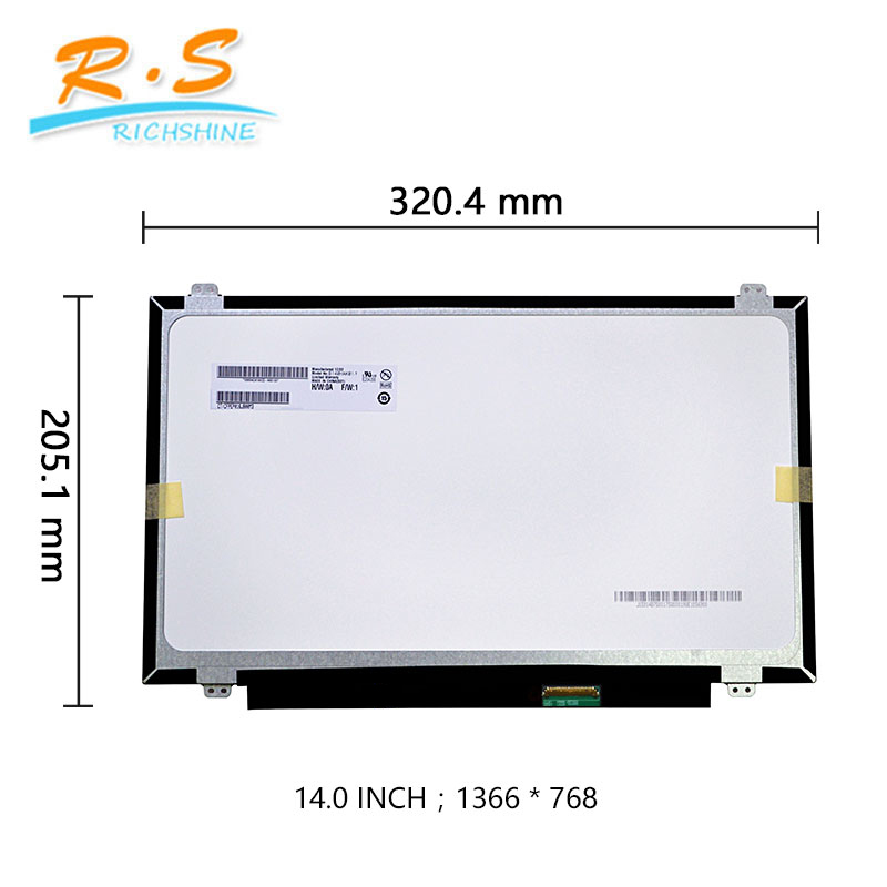 Тонкий LVDS 40 pin 14,0 дюймовый TFT светодиодный дисплей B140XTN02.3 дисплей ноутбука