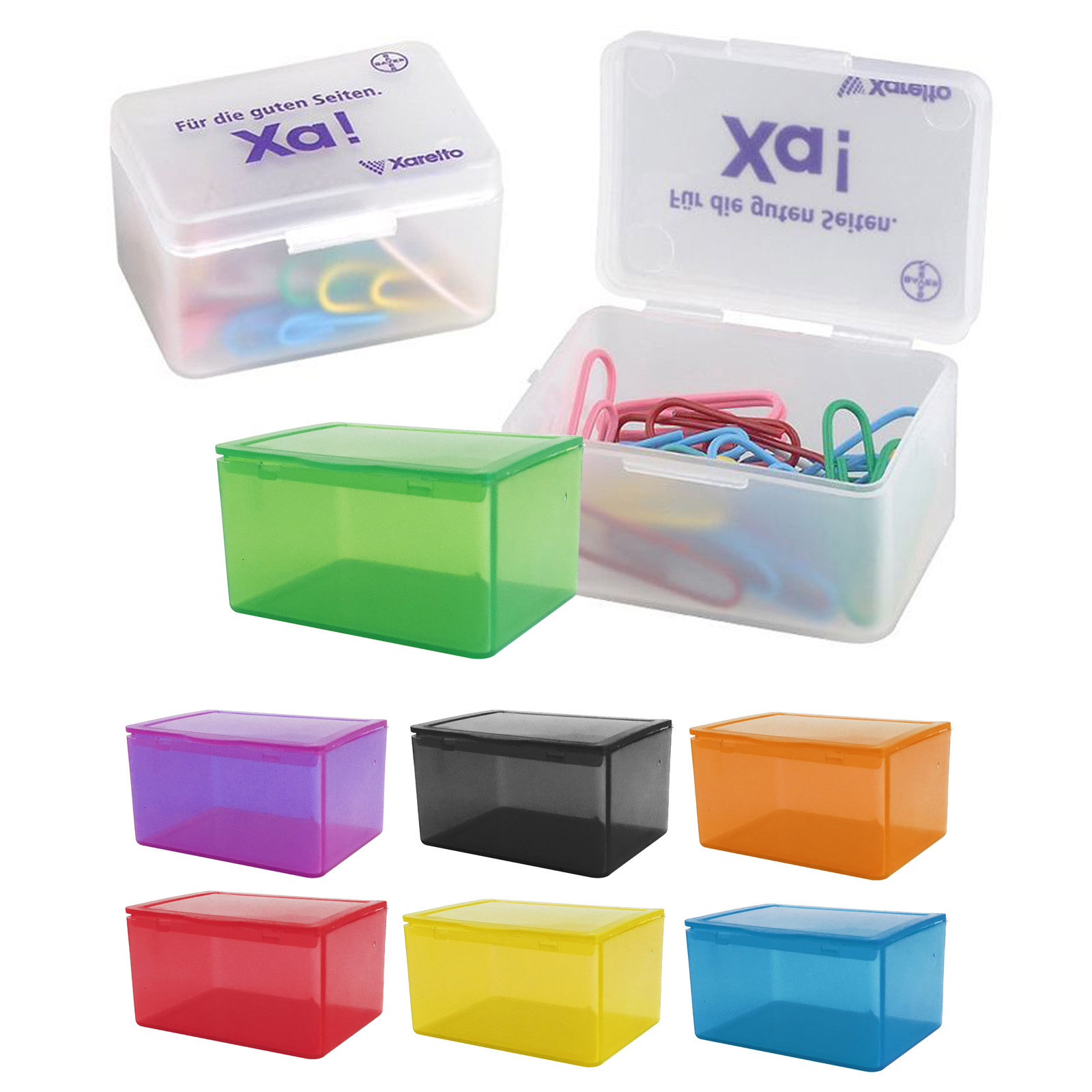 OEM free gift Pocket office desktop flip-open cover frosty Plastic cube brick container paper note document file clip case