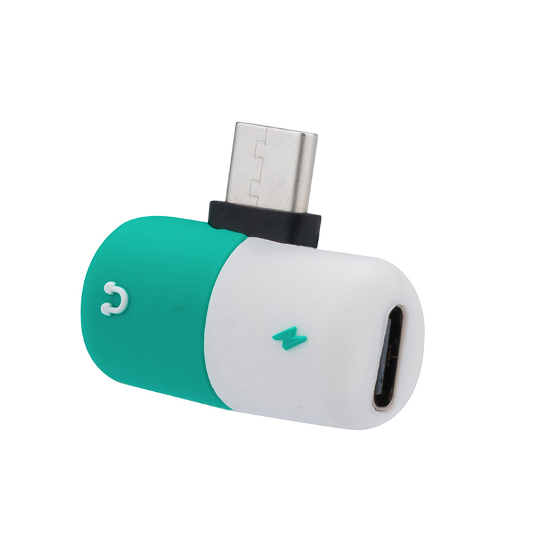 new arrival pill shape capsule adapter charging headphone splitter audio adapter