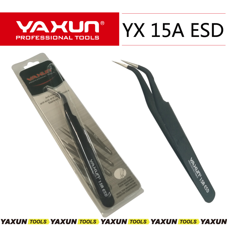 YAXUN YX-15A ESD Изогнутый пинцет Инструменты для ремонта мобильных устройств Изогнутый пинцет