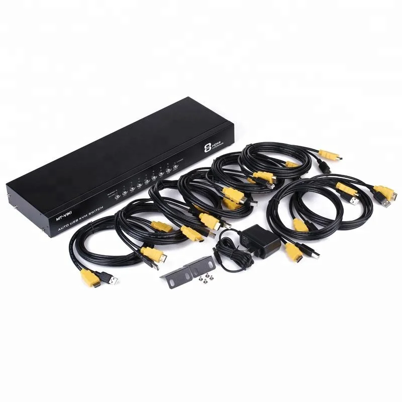 MT-ViKI MT-2108HL 1080P 8X1 8 Port Auto Hdmi Usb2.0 Kvm Switch