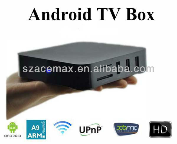 Android медиаплеер ARM Cortex A9 1080P HD XBMC Интернет-ТВ с дистанционным управлением DDR III 1 ГБ 4 ГБ Flash 3D