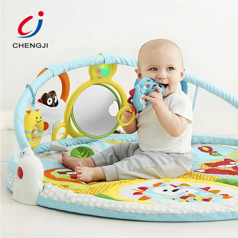 Eco-friendly educational musical toy activity gym customized baby care play mat