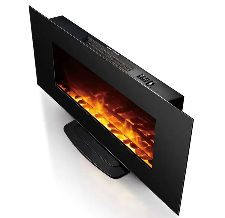 GS approved Indoor Large Wall Mounted electric fireplace with LED flame, Adjustable heat and remote control