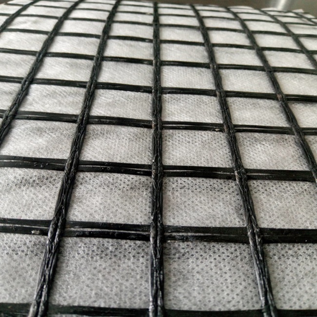 Fiberglass geogrid 50KN and PP PET geotextile 35g 50g