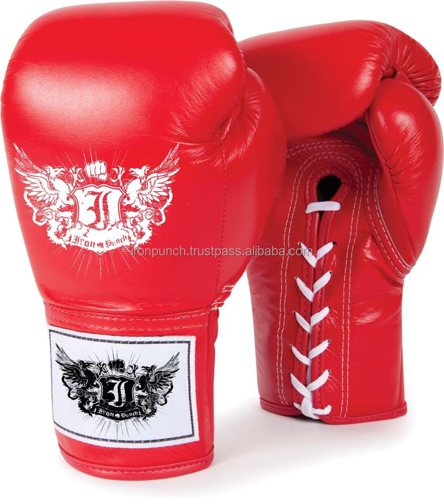 Professional High-Performance Combat Gloves for Boxing Training 10oz-16oz Leather and Plastic Printed Pattern