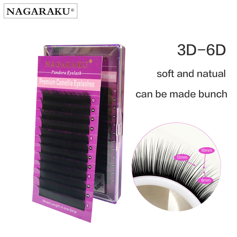 Ресницы NAGARAKU Pandora, ресницы камелии 3D, норковые ресницы, кашемир