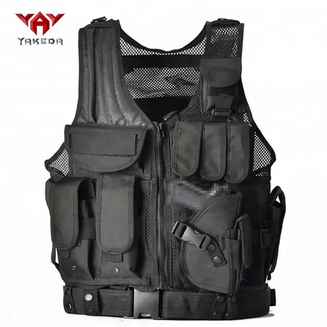 Yakeda custom mesh black vest costume equipment waistcoat gilet de combat tactical gear tactical vest