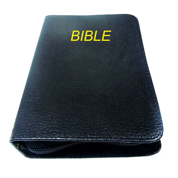 Manufacturer custom bible cover book cover PU bible holder with zipper