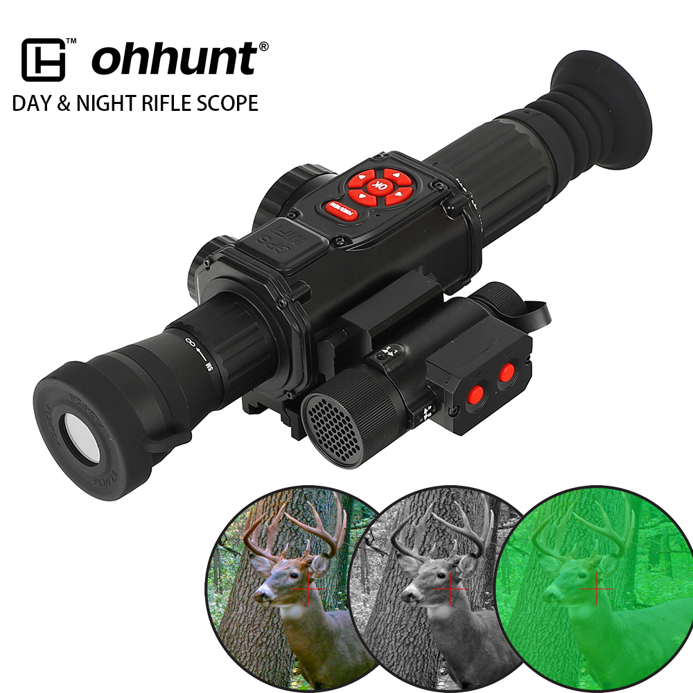 Цифровой видеорегистратор ohhunt с ночным видением, прицел с GPS, Wi-Fi, компасом, HDMI, ИК подсветкой, дневным и ночным видением для охоты