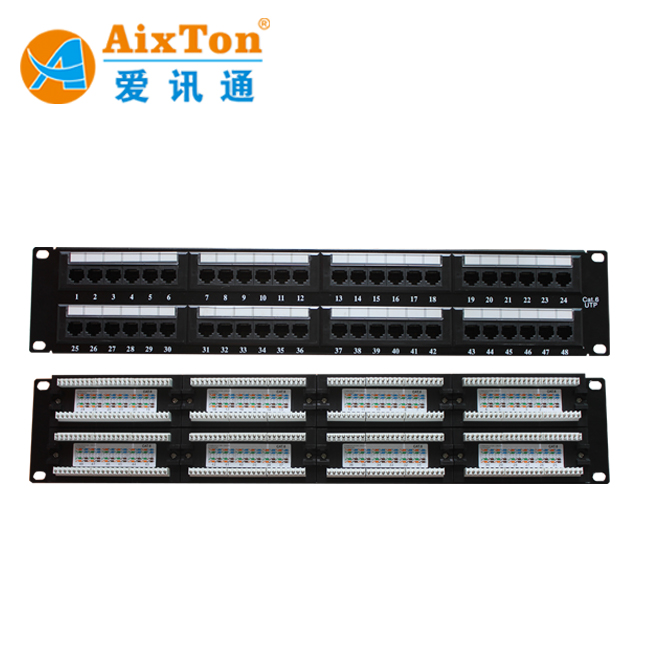 19 дюймов CAT6 24P утф коммутационная панель