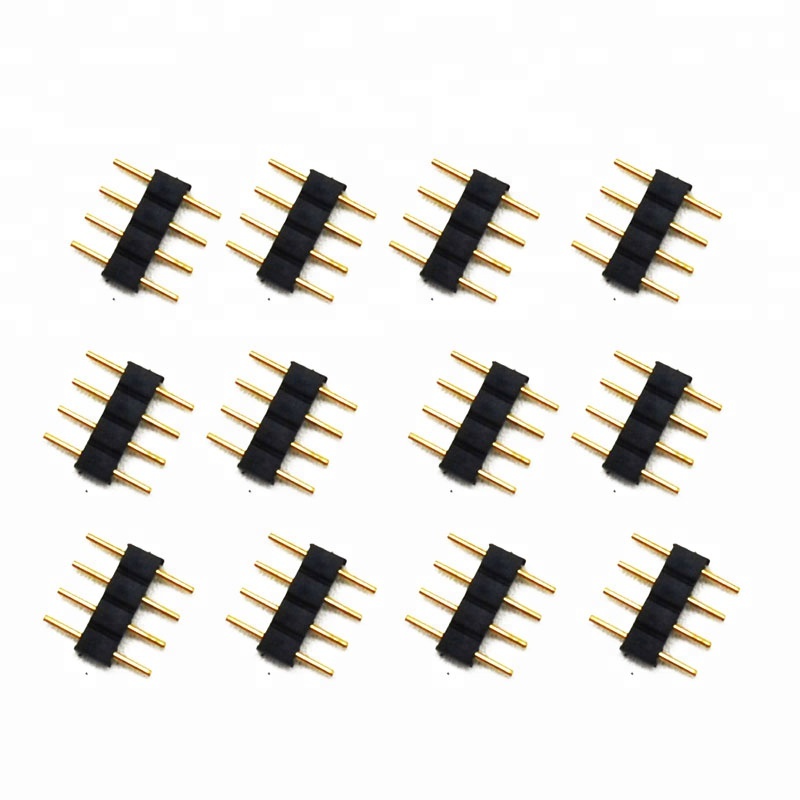 4-контактный разъем 10 мм 4pin разъем RGB полосы 2 конец 4-контактный разъем для RGB светодиодные ленты