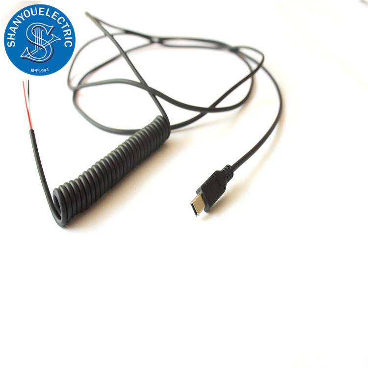 Micro usb/Вилка питания велкобритания/Molex Tyco Amp, возраст: 3, 4, 6, 7, 8, 9, 10, 12 ядер гибкой пружиной спиральный кабель
