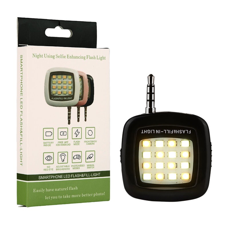 Для IOS Android-портативный мини-3.5 мм Smart 16 LED флэш-накопитель USB LED Light