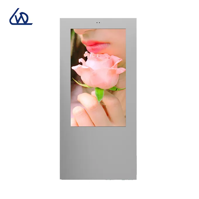 55 дюймов двойной экран IP65 водонепроницаемый наружной рекламы LCD киоск с воздушный кондиционер наружный дисплей digital signage