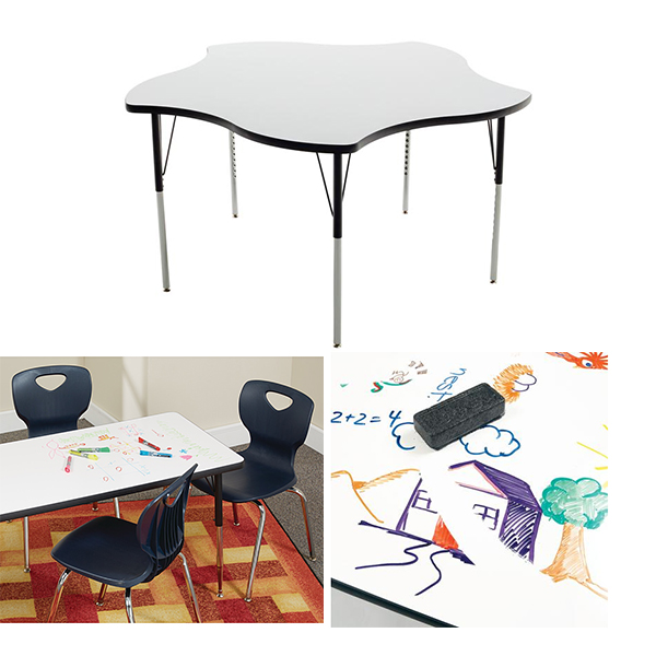 Школа quinsunx сухой стереть Whiteboard Activity Desk с HPL Топ