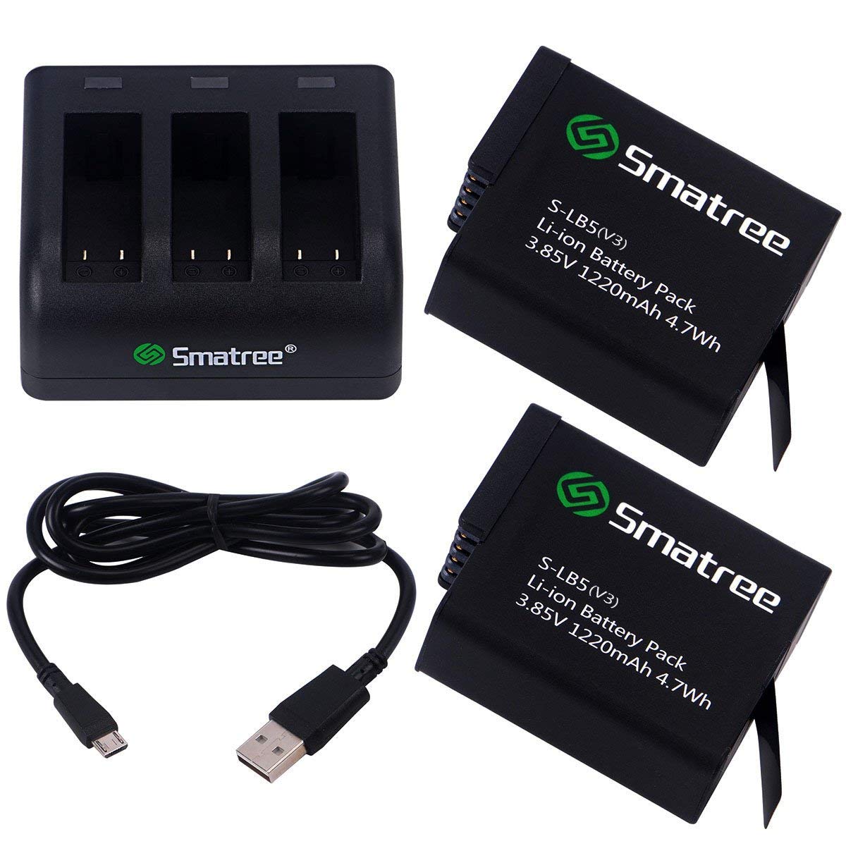Smatree SM-503 1220 мАч Спортивное зарядное устройство для Gopros Heros 7 6 5 Аккумулятор для экшн-камеры