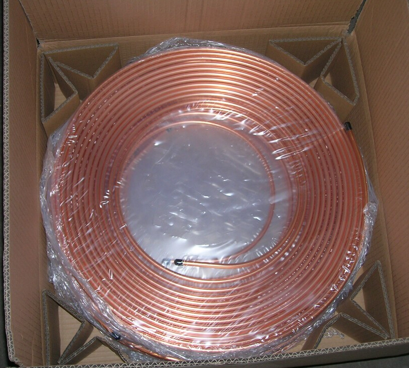 Американский стандарт 1/4 "3/8" 1/2 "5/8" дюймов кондиционер блинная Катушка медная трубка спиральная медная трубка Тип K мягкая катушка