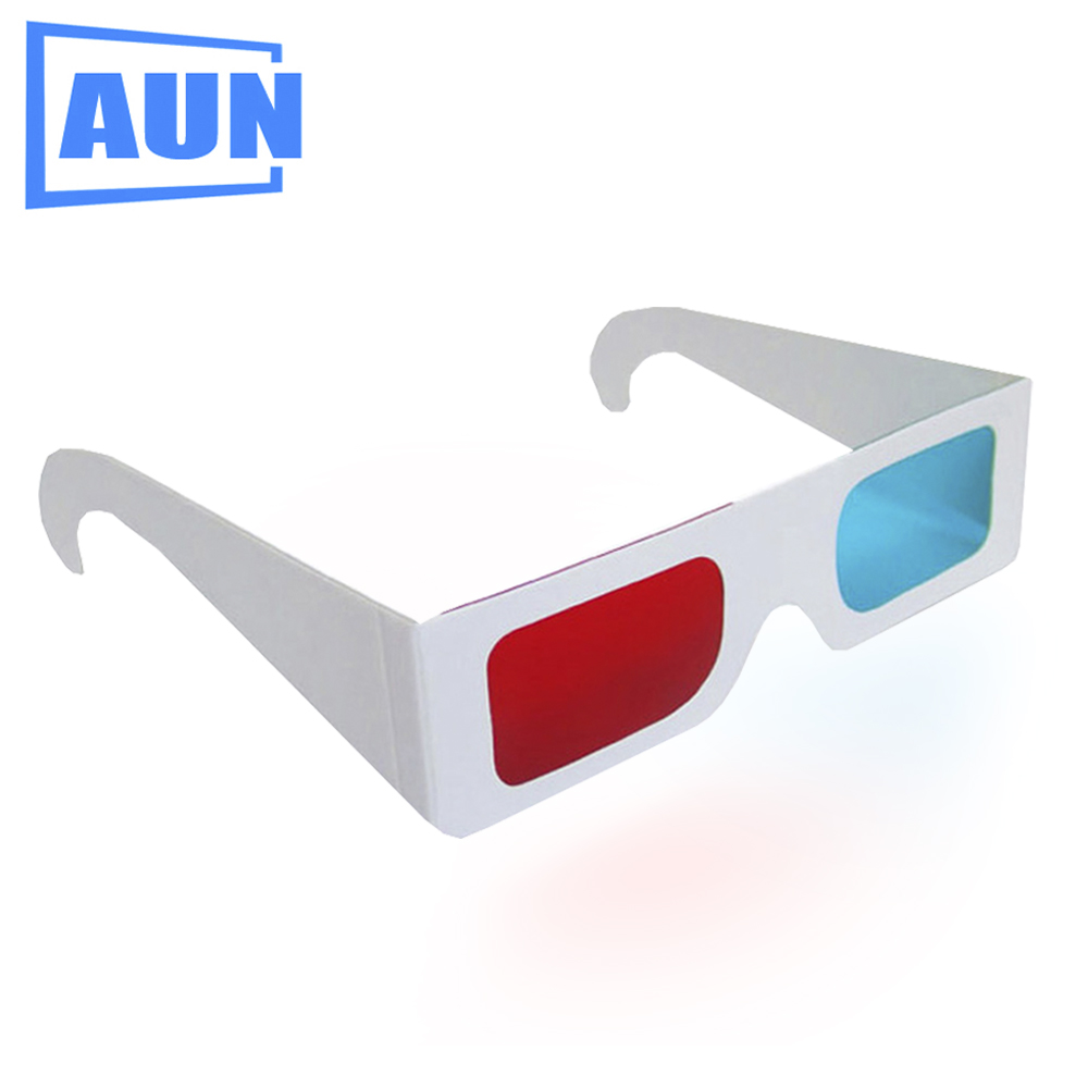 Простые сине-красные 3d-очки AUN для светодиодных проекторов AUN