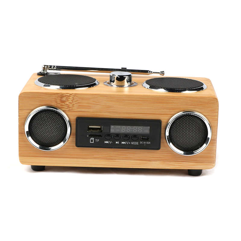 Портативный красивый дизайн бамбуковая usb SD карта беспроводной usb bluetooth динамик с fm-радио