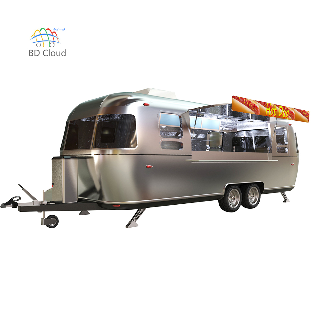 Airstream выглядят Лидер продаж гамбургер мобильный тележка для еды, airstream караван продуктовый фургон, airstream прицеп для еды