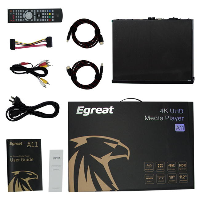 Egreat A11 домашнего кинотеатра HDR укусил 4 К Blu-Ray Встроенный HDD Media Player