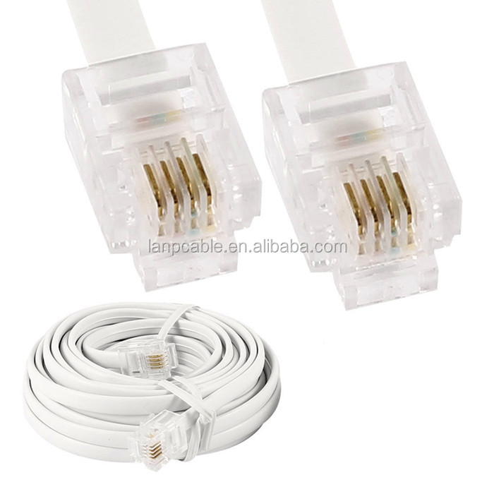 Телефонный шнур Плоский 4 провода RJ11 6P4C