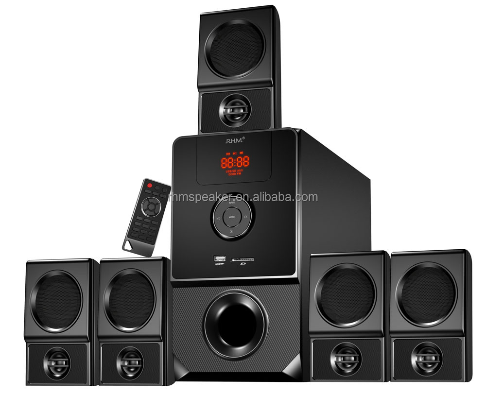 RHM RM-AV9099 деревянный ящик 5,1 мультимедийный динамик домашний театр система с USB SD FM BLUETPPTH пульт дистанционного управления