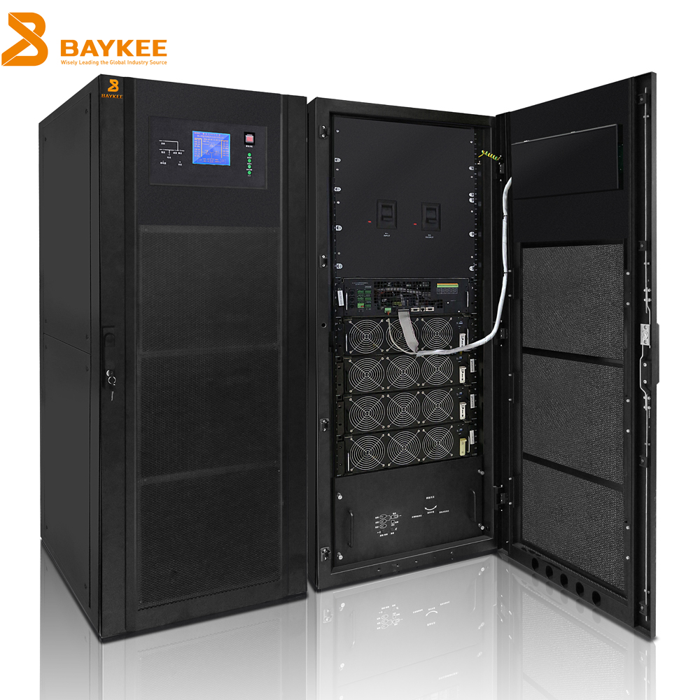 Baykee 30 kva/160kva/200kva/520kva three phase online dc Modular transformer ups