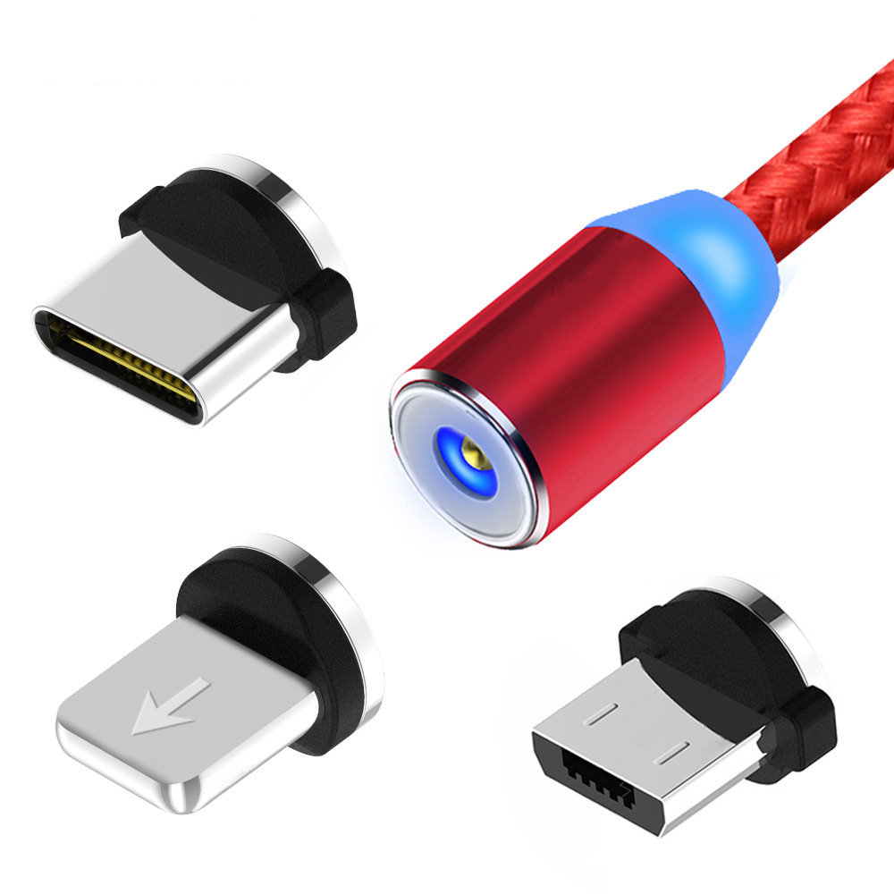 3 в 1 Магнитный micro usb 100 A Быстрая зарядка нейлоновый плетеный кабель с логотипом на заказ см 3 в 1 usb c type-c кабель для iphone 7