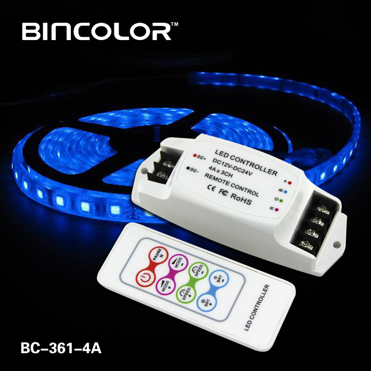 BC-361-4A 3 канала 4A РЧ пульт дистанционного управления 12v 24v led rgb led диммер для Мечта Цвет led контроллер rgb беспроводная мышь 288w 4A