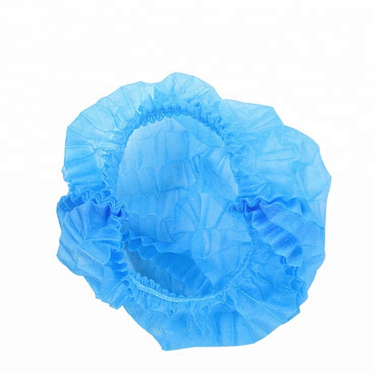 Disposable PP Non woven strip clip cap bouffant head cover surgical doctor mob cap