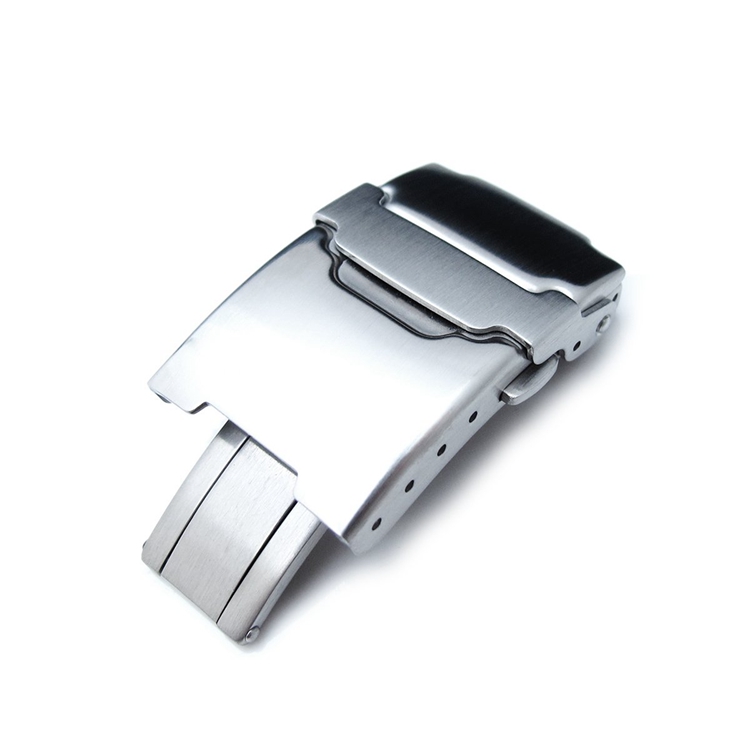 20mm Brushed buckle Stainless Steel Push Button Diver Clasp for Watch Band