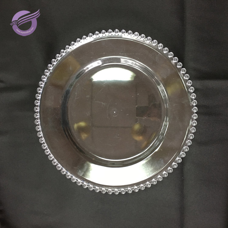 PZ01460 Новые товары, горячая Распродажа, прозрачная пластиковая пластина для зарядного устройства для свадьбы