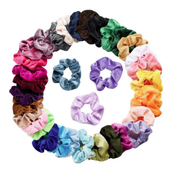 H1062 бархатные резинки для волос Галстуки Веревки Scrunchie пакет набор для женщин или девочек аксессуары для волос