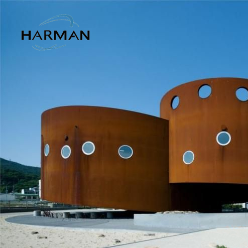 Изогнутые corten стали ccurtain стены оборудования