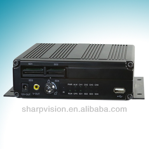 Сжатие H.264 высокое качество видео 4CH автобус dvr
