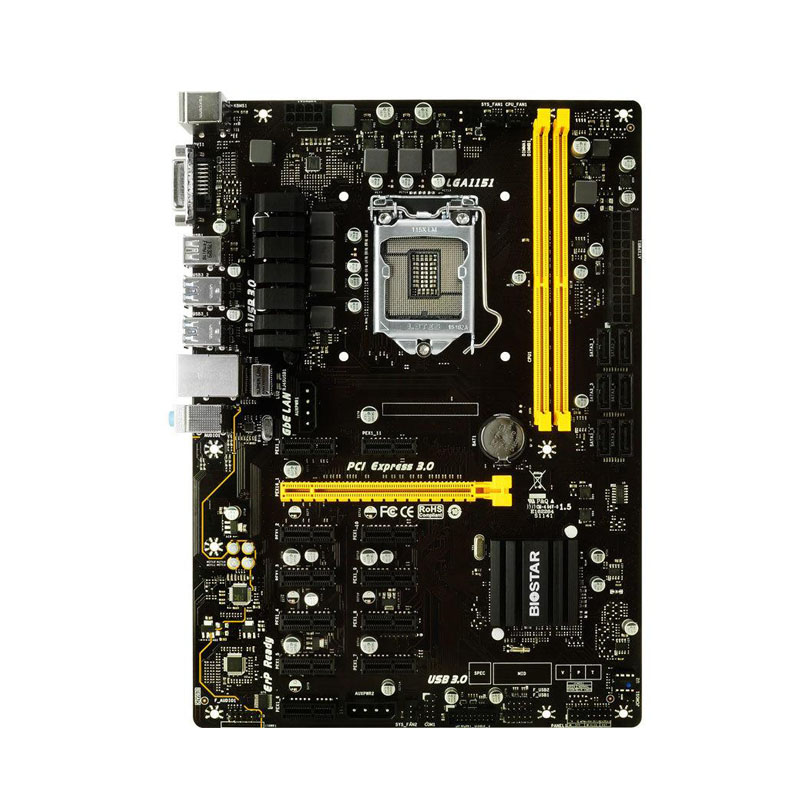 В наличии, брендовая материнская плата для майнинга Biostar TB250 BTC Pro, 12GPU, материнская плата для майнинга биткоинов эфириума B250