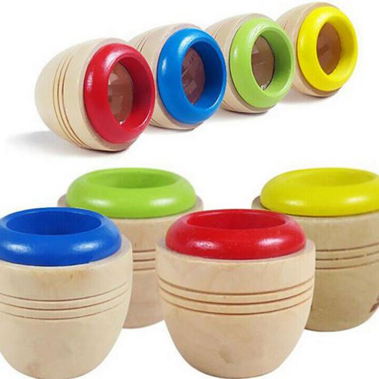 Magic Bee Eye Effect Kaleidoscope Wooden Kids Toy Mini Fancy Colored wood kaleidoscope