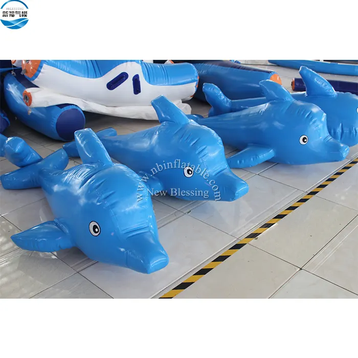 Animal Shape Kid Ride/ Inflatable Whale Rider With Printed inflatable swimming toy dolphin