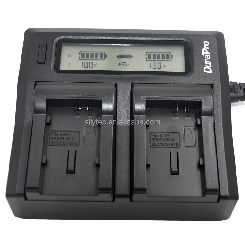 Быстрый ЖК двухканальной зарядное устройство для Canon BP-828 BP-820 HF G30 HFG30 XA20